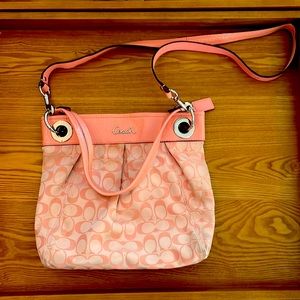 Pink coach crossbody
